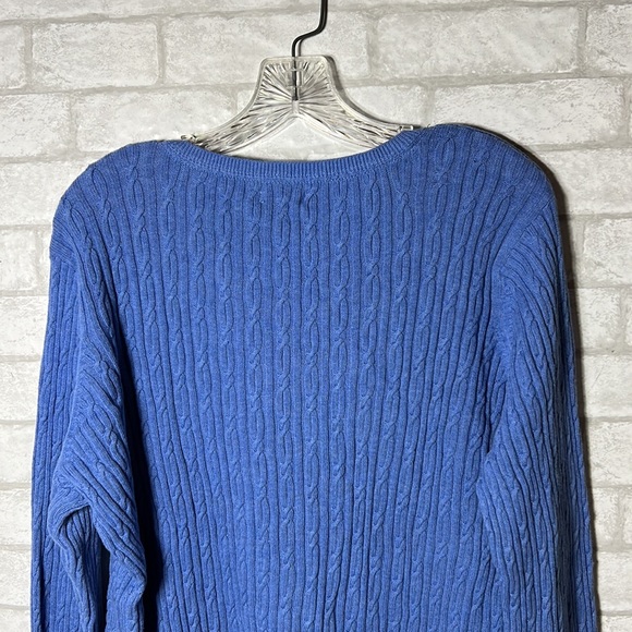 Sonoma long sleeve cable v-neck sweater size XL - Picture 9 of 10